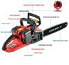 16-Inch Brushless Cordless Electric Chainsaw - Rechargeable Lithium Battery Powered Saw for Woodworking and Logging.