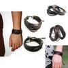 Trendy Handwoven Multilayer Leather Wristband For Couples Elegant Durable Gift Idea