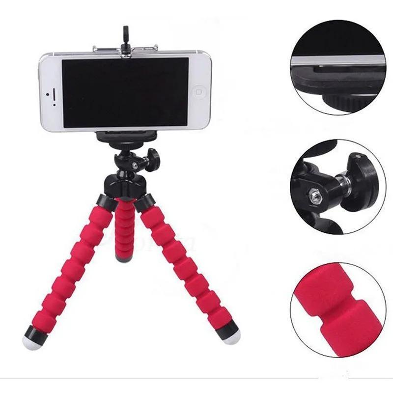 Sponge Octopus Tripod - Universal Lazy Phone Holder & Portable Camera Stand with Mobile Phone Clip
