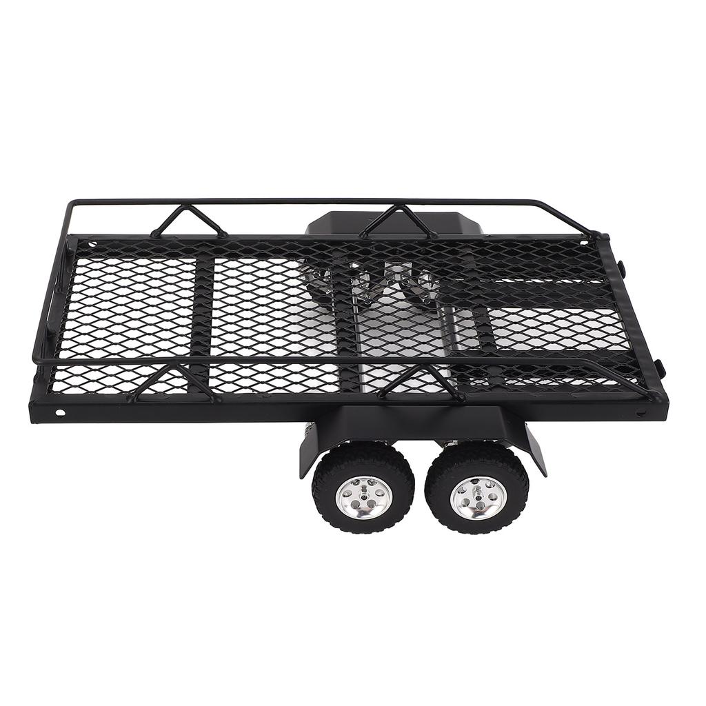 Dual Axles 1 24 Scale RC Trailer for Hauling Behind Cars for SCX24 for FCX24 RC Crawler Upgrade Parts