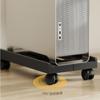 Telescopic Computer Host Bracket Castor Wheels Adjustable Mobile Base Bracket with Wheels Ventilated Chassis Tray Floor Cart Use