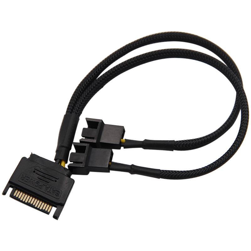 1 szt. Kabel SATA 15Pin do 3Pin 4Pin do wentylatora chłodzącego Złącza adaptera wentylatora CPU płyty głównej
