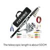 Telescopic Fishing Rod and Reel Set Carbon Fiber for Travel, Beginners