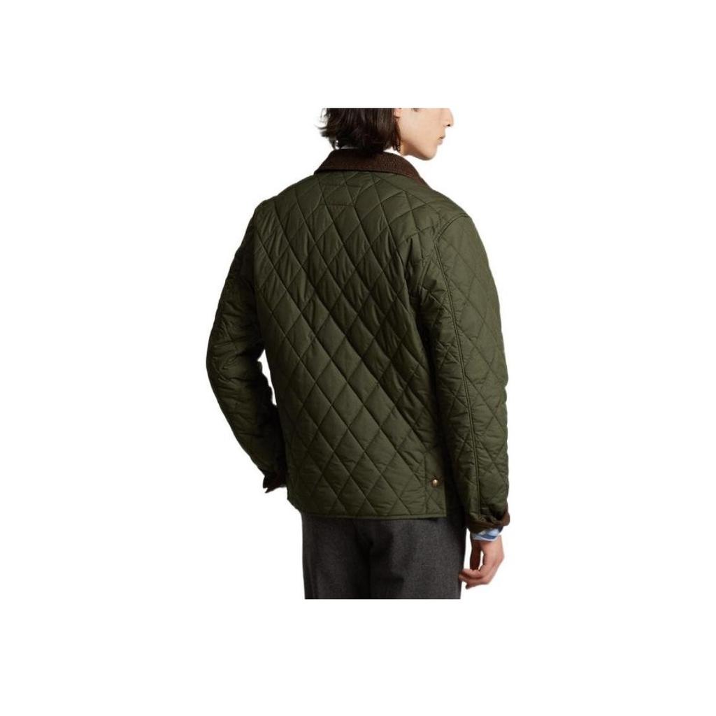 Polo Ralph Lauren Color Block Quilted Single Breasted Jacket Men Jackets Green MNPOOTW16020663-301
