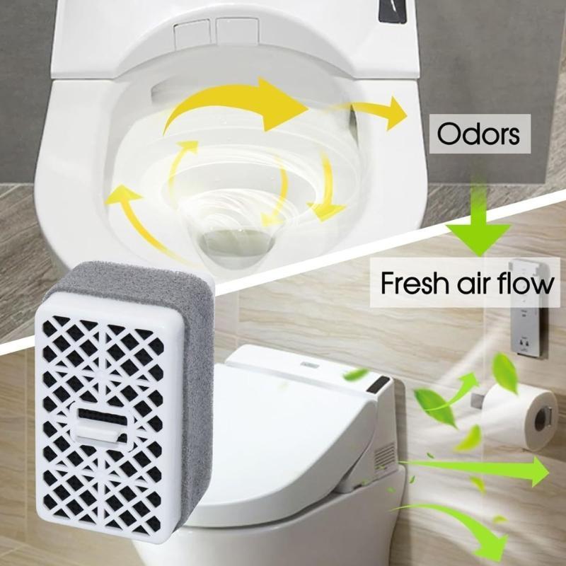  4Pcs Bathroom Deodorizing Filter Cartridge for THU6474-01 Activated Carbons Air Freshener Toilet Odor Eliminators