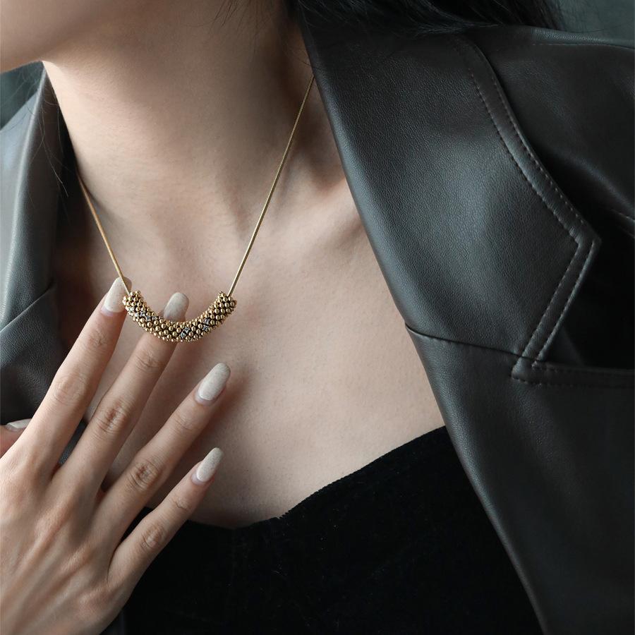 Zircon Wheat Ear Circle Necklace Light Luxury Niche Design Sense Simple Temperament Fashion Versatile Exquisite High Sense Necklace