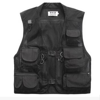 

Techwear Style Multi Pockets Mesh Tactical Cargo Vest Men Outdoor Functional Sport Camping Work Waistcoat Sleeveless Jacket M чёрный
