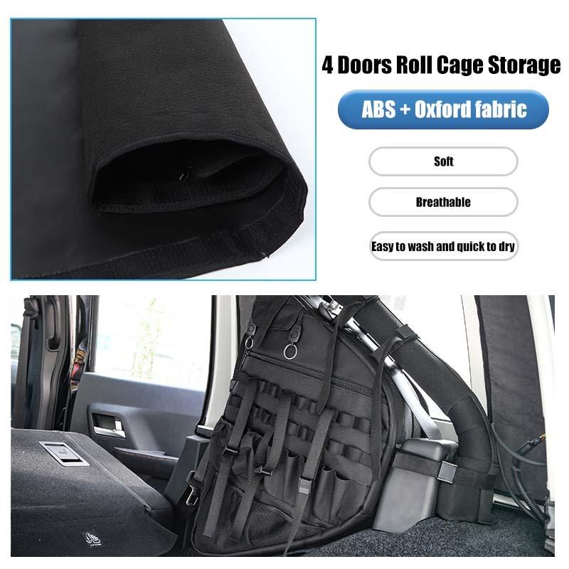 Torba Organizacyjna na Klatkę Bezpieczeństwa Pasująca do Jeepa Wrangler JLJK TJ JKU Wersja 4-drzwiowa Przechowywanie Porządkowanie Akcesoria Samochodowe