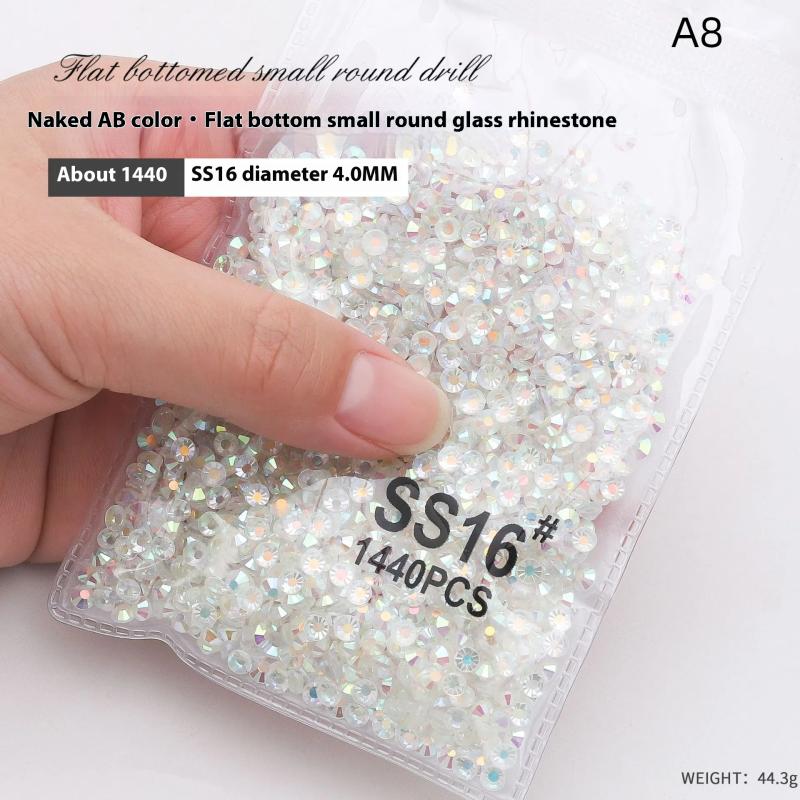 Gemischte AB Flachboden Farbe Nagel Strasssteine Glanz Nagelzubehör Nagelkunst DIY Nägel Zubehör Dekoration Charms