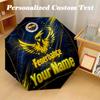 8 Rib Auto Folding Umbrella Fenerbahçe FC Print Custom Name Text Portable Rain Gear