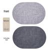 Nordic Oval Fabric Texture Placemat - Waterproof, Oilproof, Heat Insulation, Anti-Scald Mat 