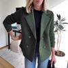2025 European & American Women's Woolen Suit Collar Casual Top Coat