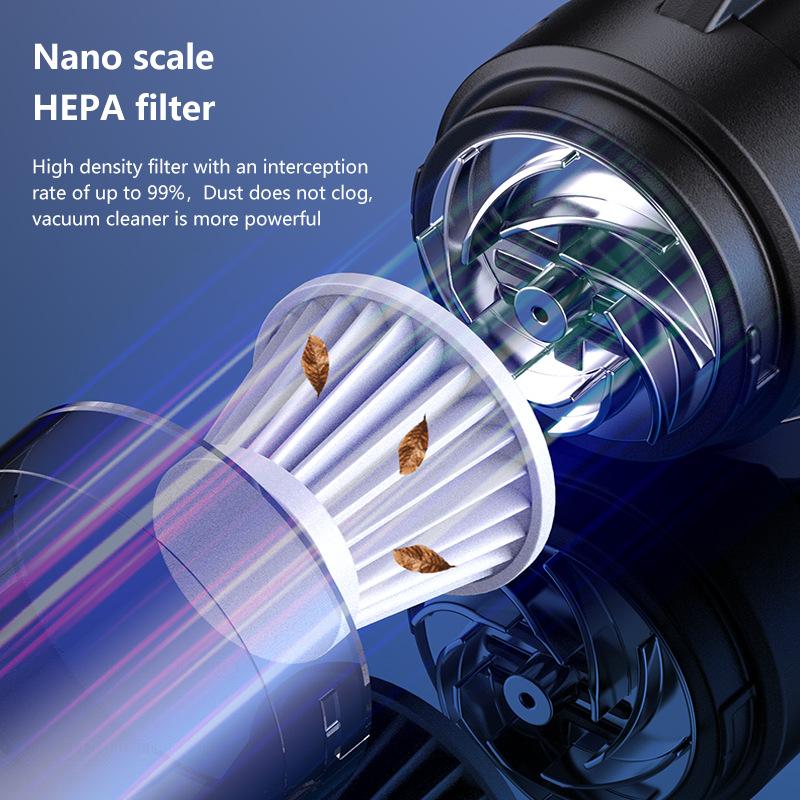 Cordless Hand Held Vacuum Cleaner Cyclone Suction Wireless Vacuum Cleaner Rechargeable Strong Suction Vacuum Cleaner Suitable for Cars Offices Homes