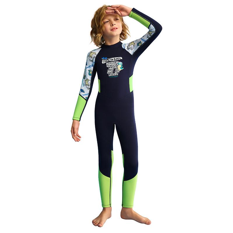 

1.5mm Children s Diving Suit Warm Middle-aged One-piece Swimsuit Thickened Swimming Surfing Snorkeling XL