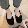 Doudou Shoes Women's 2025 Summer New One-pedal Outer Wear Fashion Casual Hollow Breathable Linen Round Head Sandals Women