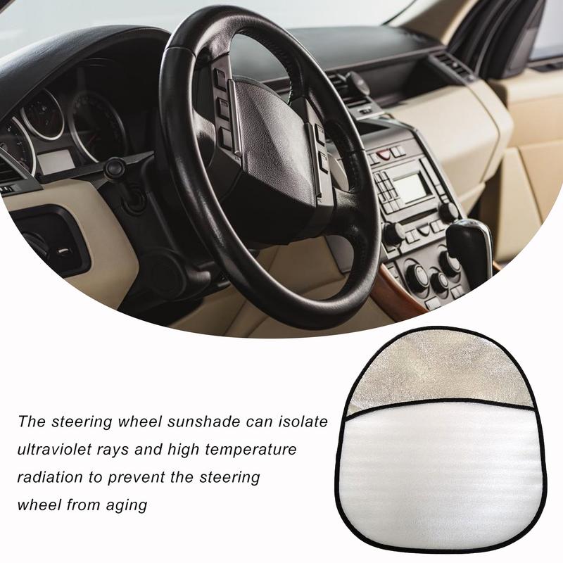 Lenkrad-Sonnenschutz Lenkradabdeckungen Für Hitzebeständige Aluminiumfolie Lenkradabdeckung Anti-UV-Sonne