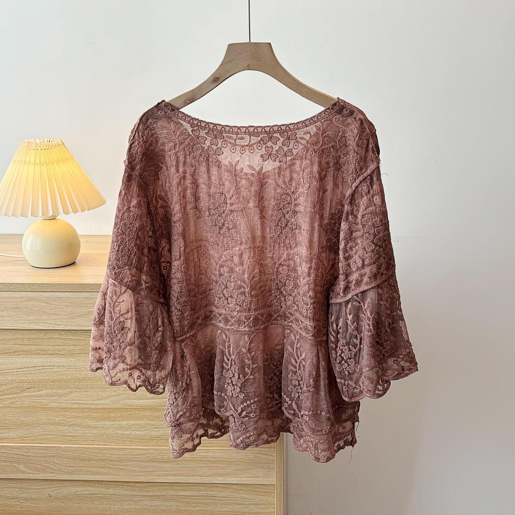 DIMANAF 2025 Neues Sommer Damen T-Shirt T-Shirt Kurzarm Fledermaus Basic Mode V-Ausschnitt Oberteile Tees Lässig Locker Weißes T-Shirt