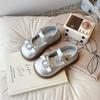 Girls silver single shoes children's leather shoes 2025 spring and autumn new girls fashion princess shoes children's performance shoes tide