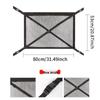 Car Roof Storage Mesh Pocket with Cross Direct Buckle - Dual Use Net for Car Roof Storage