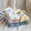 Keep Warm Mink Velvet Socks Flower Heart Pattern Winter Socks Sweet Middle Tube Sock  Ladies