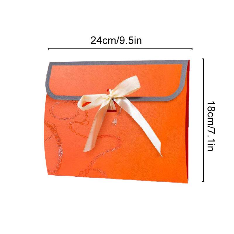1Pc Silk Scarf Packaging Gift Wrapping Gift Box Practical Packaging Box Minimalist Envelope-style Pearlescent Paper Ribbon