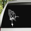 Car Interior Stickers Color Car Prayer Gesture Laser Stickers God Jesus Christ Fashion Car Body Styling Decorative Stickers