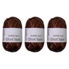 3 Rolls Metallic Polyester Cord 32.8Yard Each Knitting Thread Yarn For Handmade Bag Purses Wallets Braiding Stitching