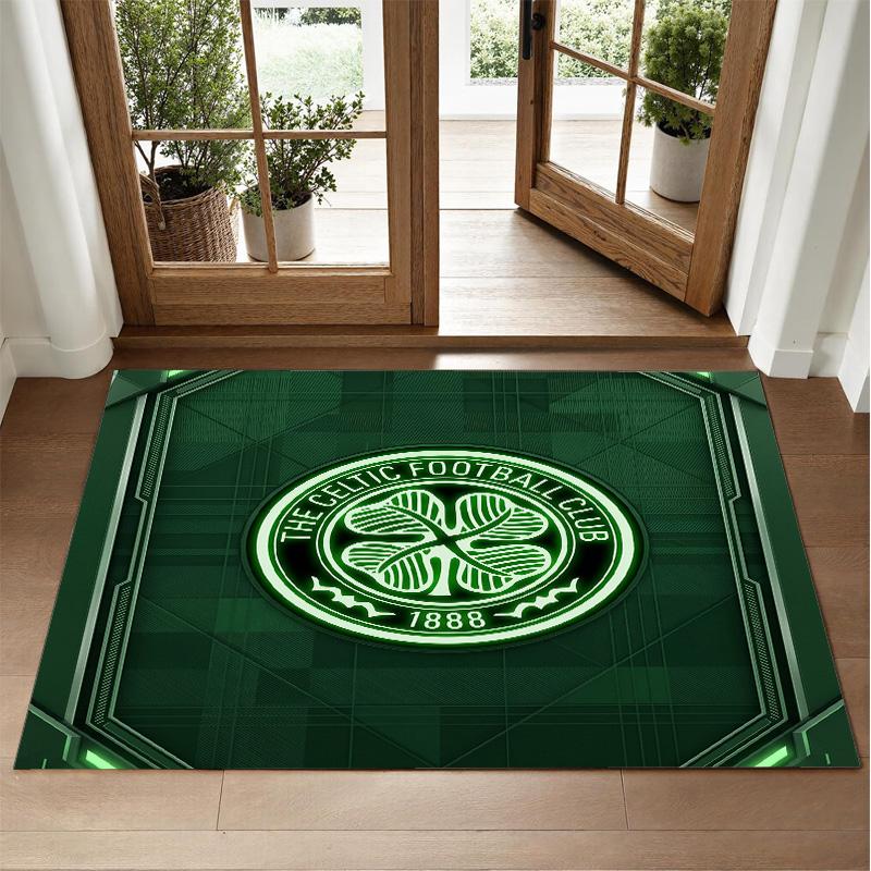 Celtic FC Design Crystal Velvet Rug Soft Decorative Mat for Bedroom Entrance