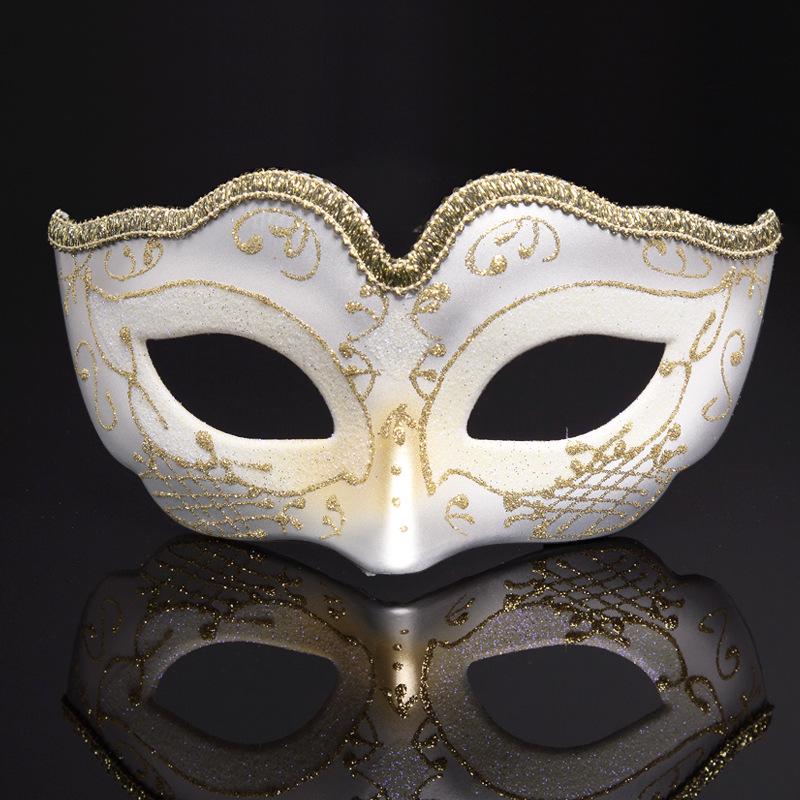 Nova Máscara Facial Meia Face Europeia e Americana de Halloween para Festival de Performance Infantil Festa Baile Infantil