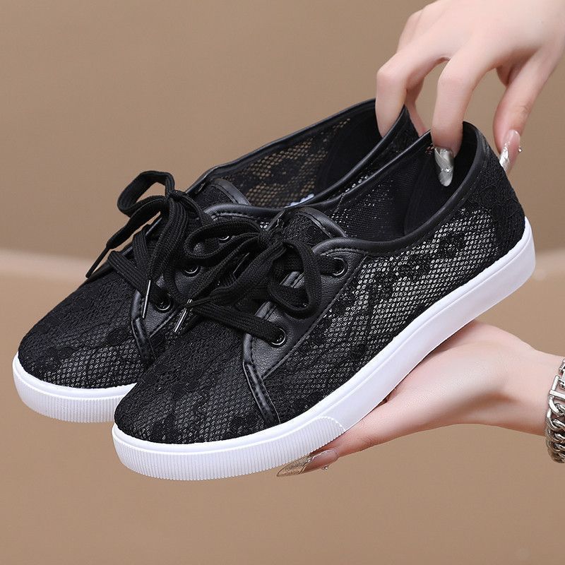 Mesh Shoes Women's Sandals Breathable Summer New Casual Sports Shoes Cloth Shoes Student Board Shoes Women's Shoes