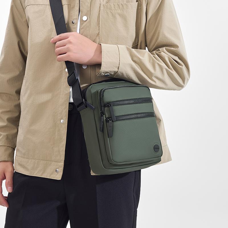 Men Oxford Crossbody Bag Multi Pocket Casual Shoulder Handbag for Travel Work