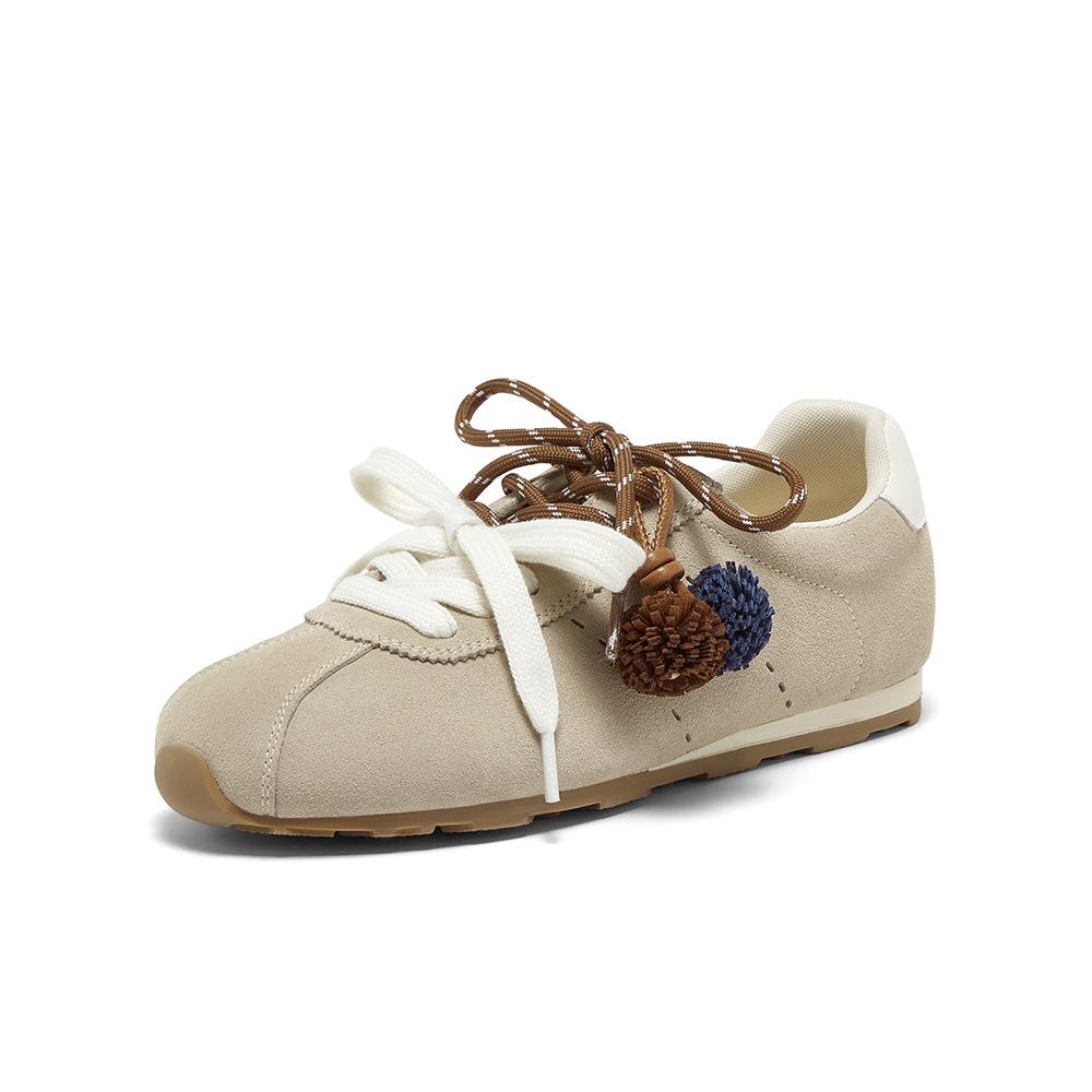 

Yueyu heightening 4cm versatile double lace-up German training shoes women s autumn 2025 new casual sports shoes Forrest Gump shoes 40 серый