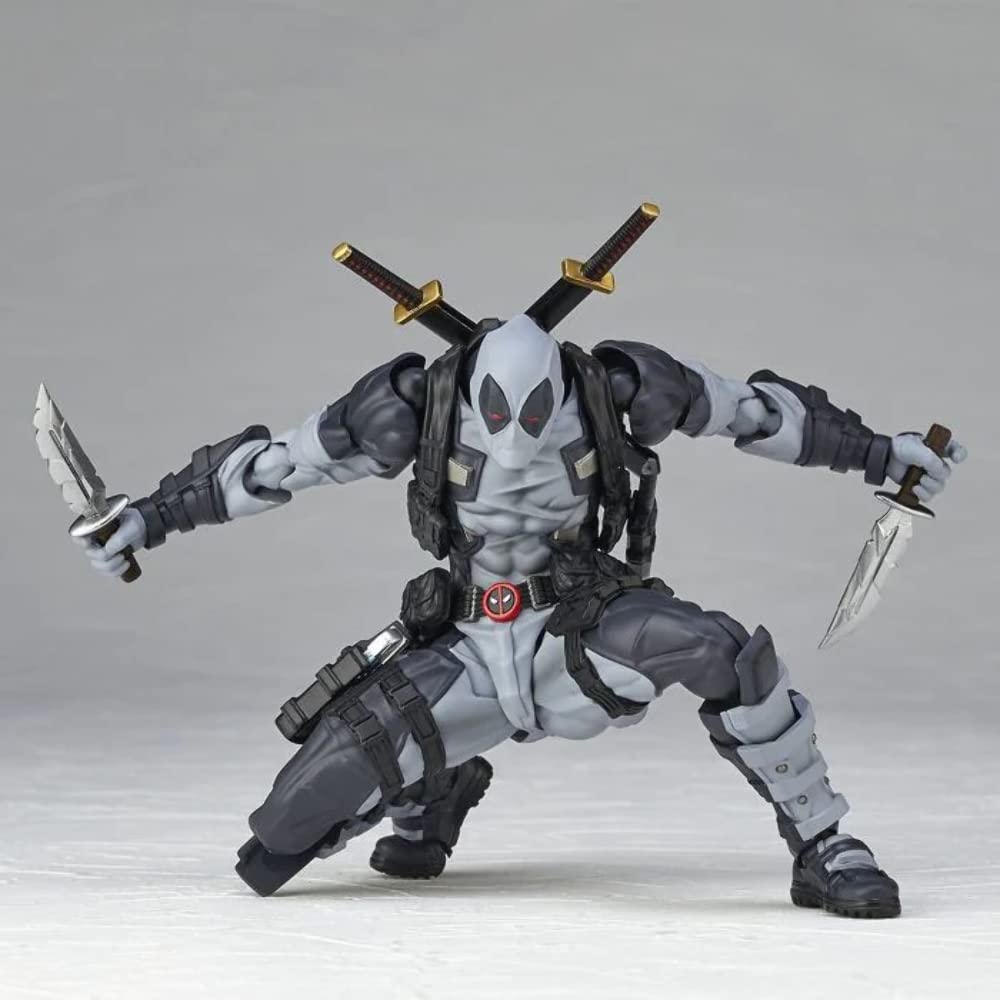 Kaiyodo figure complex AMAZING YAMAGUCHI Deadpool color Deadpool color version 170mm painted action figure Revoltech ver.2.0 X-FORCE ver. ver.2.0