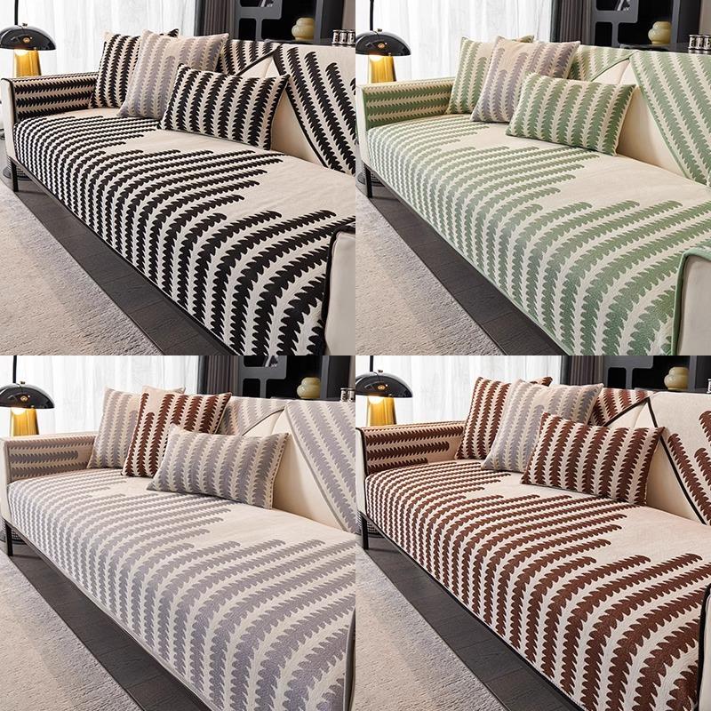 Poduszka na sofę Chenille antypoślizgowa antyzadrapaniowa uniwersalny pokrowiec na sofę do salonu na cztery pory roku tkanina oparcie ręcznik pokrowiec na sofę