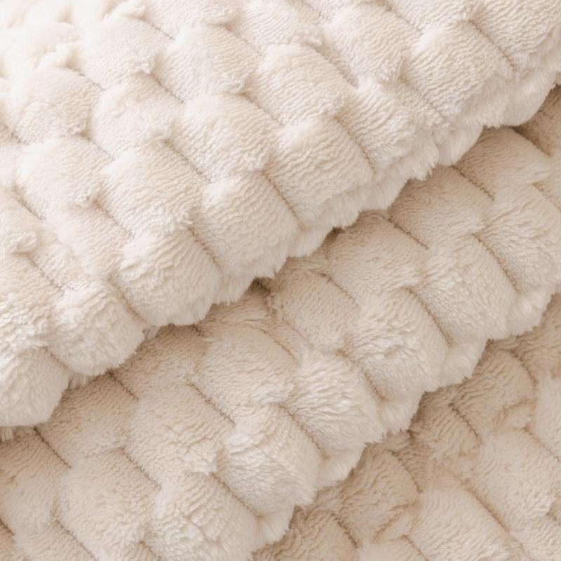 Honeycomb Velvet Sofa Cushion Autumn and Winter Straight Row Integrated Thick Plush Sofa Cover Fabric  Anti Slip Bottom Layer Does Not Shift