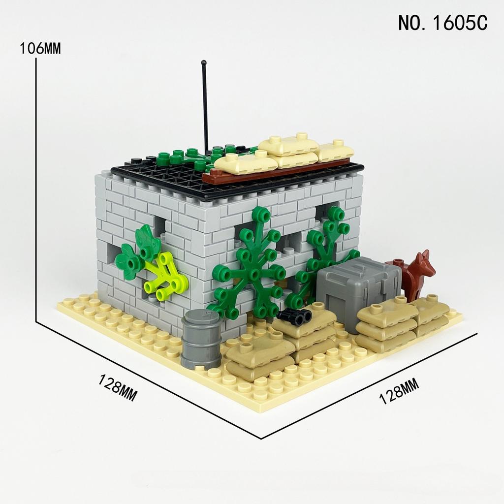 Children's Building Block Assembly Military Base Wilderness Fortress Watchtower Post Model Set Educational MOC Toy Boys Gift