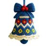 Handmade Christmas Bell Ornament DIY Knitted Santa Claus Bell Crochet