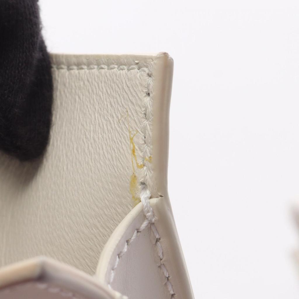 Used JIL SANDER TANGLE Shoulder Bag Leather White Used Women