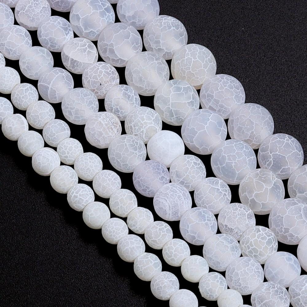 Natural Weathered Agate Stone Beads 6/8/10mm Color Loose Beads Spaced Beads for Jewelry Making Accessories DIY Bracelet Necklace