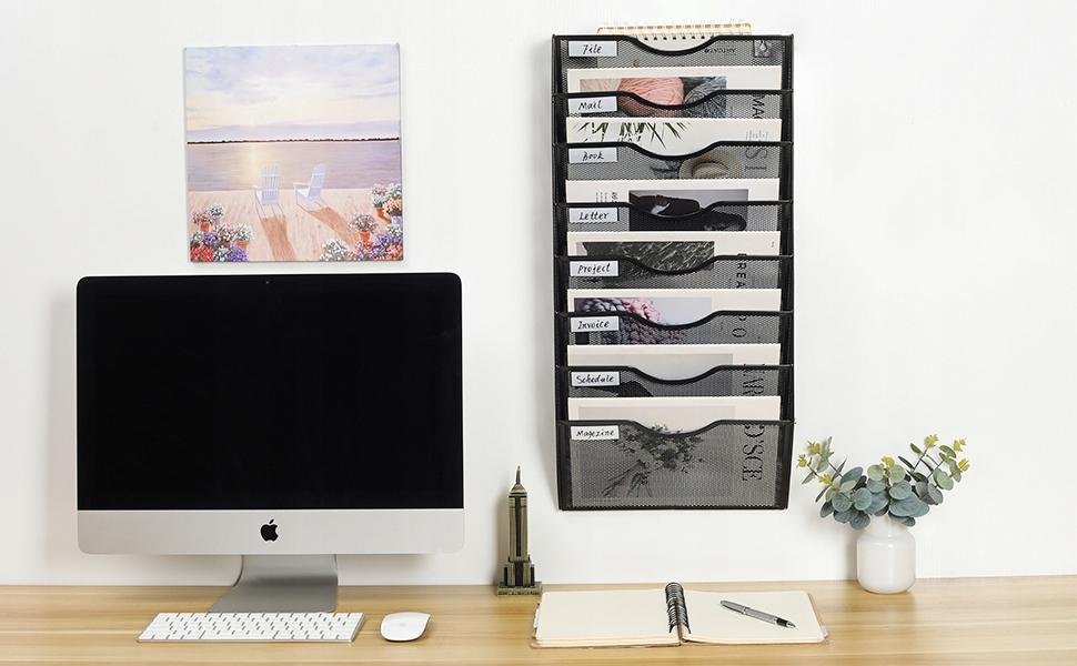 Eleganter Wand-Organizer, Dokumentenablagen, 8-Fächer-Organizer