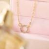 Fashion Elegant Jewelry Crystal Round Pendant Creative Vintage Gold Unique Women Fashion Different Shape Necklace Wholesale