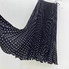 Summer 2025 New Chiffon High Waist and Thin Pleated Polka Dot Medium and Long Skirt Femininity Fashion A-shaped Skirt