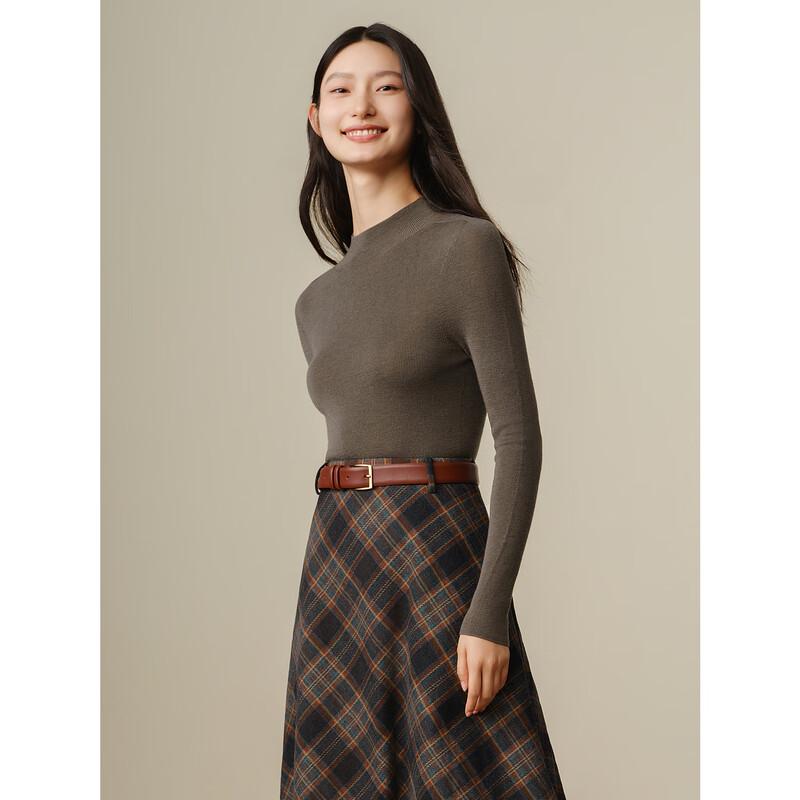 JOOZE ANACO Women's Seamless 100% Wool Machine Washable Base Layer Knit Top