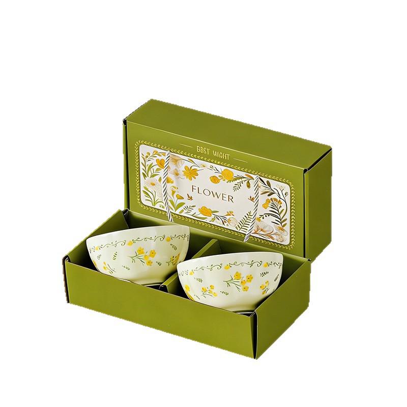 Elegant Ceramic Tableware Set: Wedding Guest Thank You Gift - Includes Bowl, Plate, Chopsticks, and Spoon