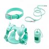 Dog Harness Set PVC Waterproof Chew Proof Small Dogs Leash Collar