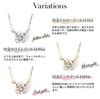PLUSTER Diamond Necklace In Yellow Gold with a Setting Natural and a 40cm K10 Chain Box A Popular Gift for Day or Women's 4-Prong (0.15ct Diamond)