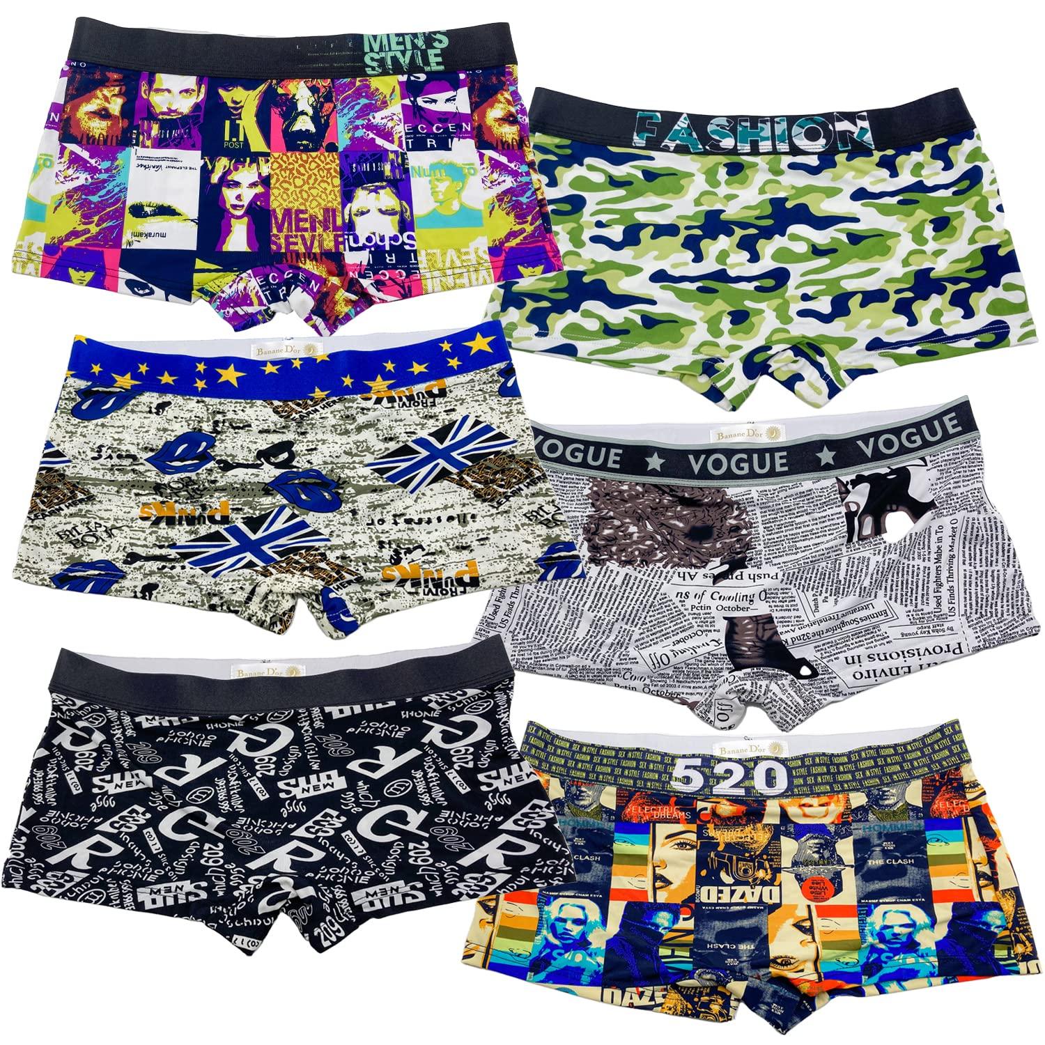 

Набор трусов-боксеров из ледяного шелка с бананами D or женских (JP, Алфавит, XL, Разноцветный)