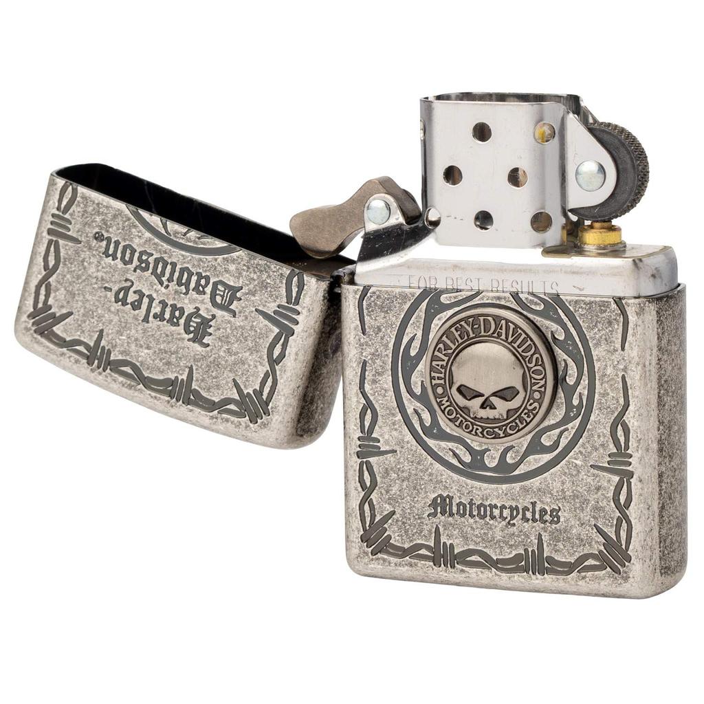 ZIPPO Lighter Japan Limited Barrel Finish Silver Height X Width X Thickness Harley-Davidson HDP-70 5.5cm 3.8cm 1.2cm