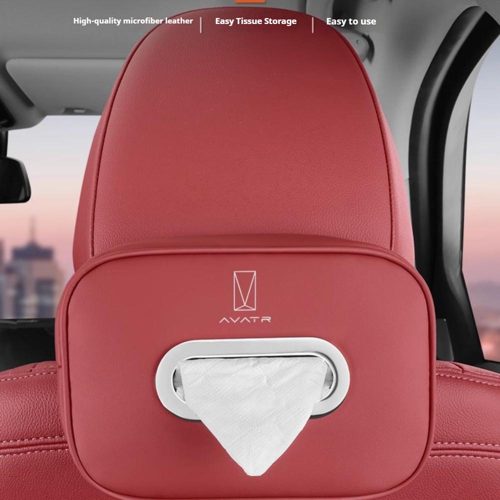 For Avatr 11 12 Car Tissue Holder Hanging Box Seat Back Organizer Interior Accessories