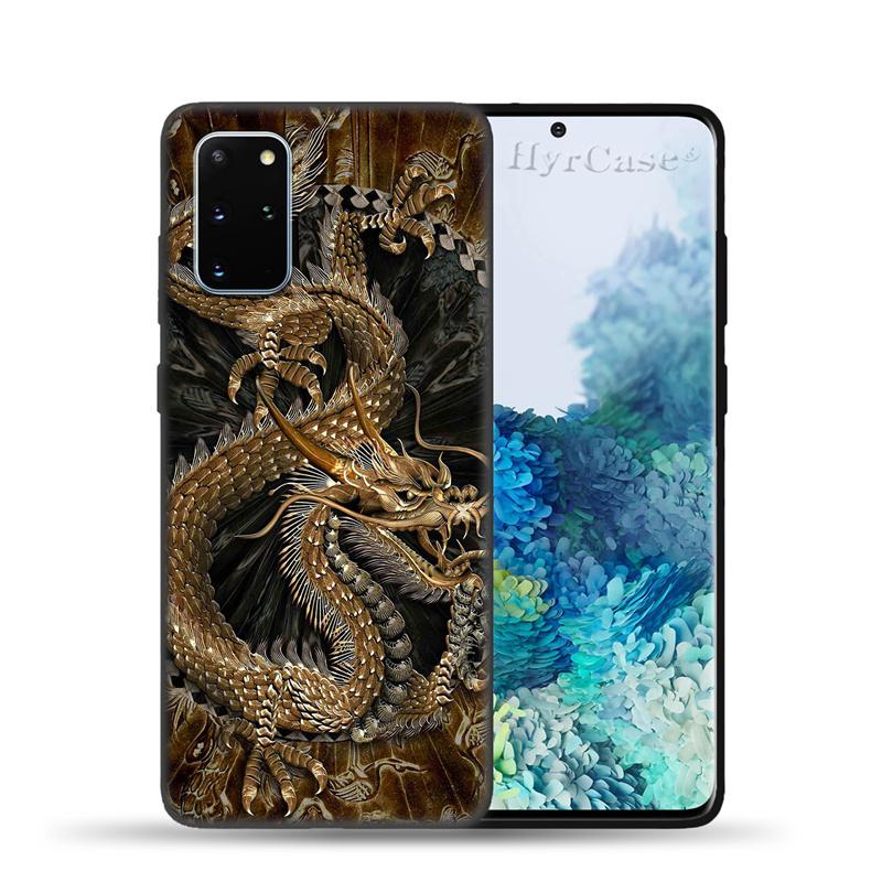 Carcasă din silicon cu dragon chinezesc pentru Samsung Galaxy S22 S21 Ultra S20 Fe Plus A53 A73 A52 A72 A51 A71 A22 A12 A32 A50 A33 A13
